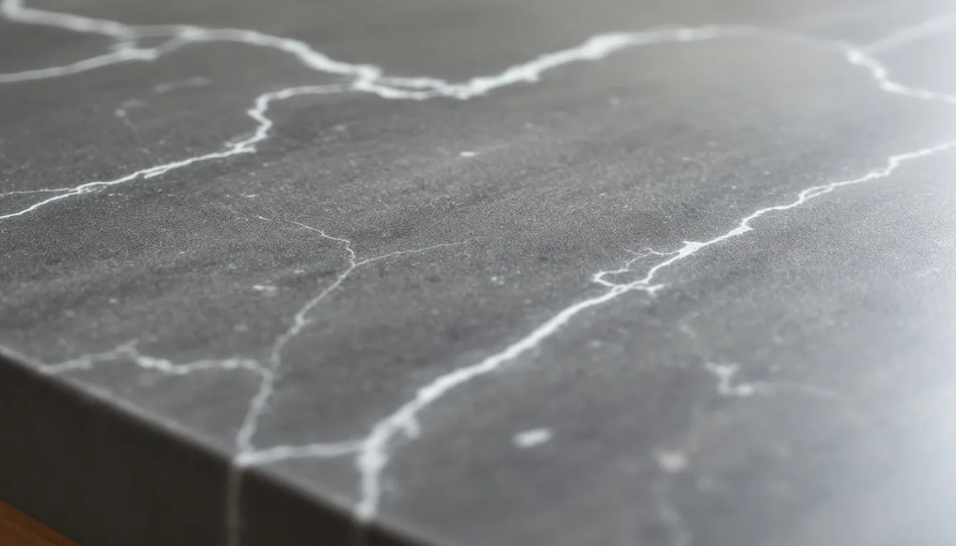 Gros plan sur la texture d'un plan de travail en céramique